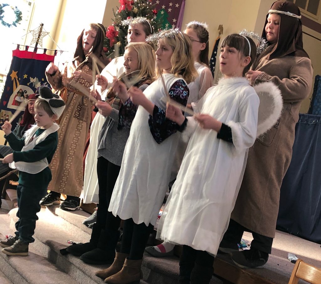 Children's choir singing